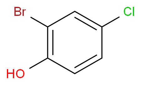 2-Bromo-4-chlorophenol_分子结构_CAS_695-96-5)