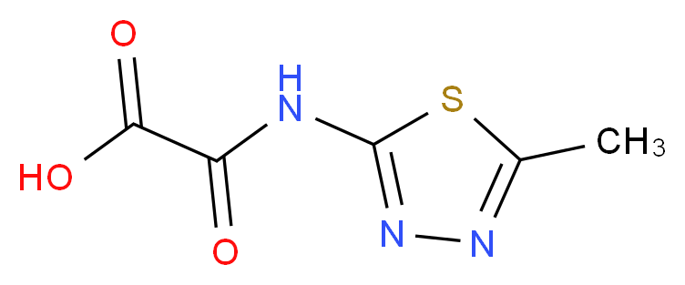 [(5-methyl-1,3,4-thiadiazol-2-yl)amino](oxo)acetic acid_分子结构_CAS_83244-81-9)