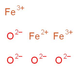 diiron(3+) ion λ<sup>2</sup>-iron(2+) ion tetraoxidandiide_分子结构_CAS_1317-61-9