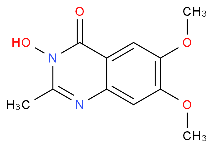 3-hydroxy-6,7-dimethoxy-2-methylquinazolin-4(3H)-one_分子结构_CAS_)