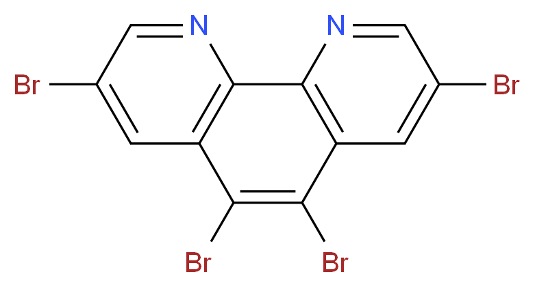 3,5,6,8-tetrabromo-1,10-phenanthroline_分子结构_CAS_66127-00-2