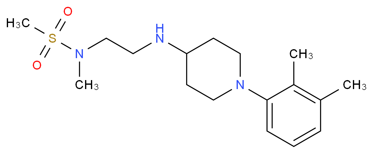 N-(2-{[1-(2,3-dimethylphenyl)piperidin-4-yl]amino}ethyl)-N-methylmethanesulfonamide_分子结构_CAS_)