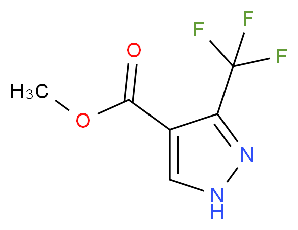 methyl 3-(trifluoromethyl)-1H-pyrazole-4-carboxylate_分子结构_CAS_61859-96-9