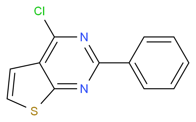 4-chloro-2-phenylthieno[2,3-d]pyrimidine_分子结构_CAS_56843-80-2