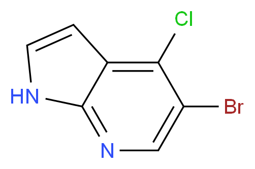 5-Bromo-4-chloro-1H-pyrrolo[2,3-b]pyridine_分子结构_CAS_876343-82-7)