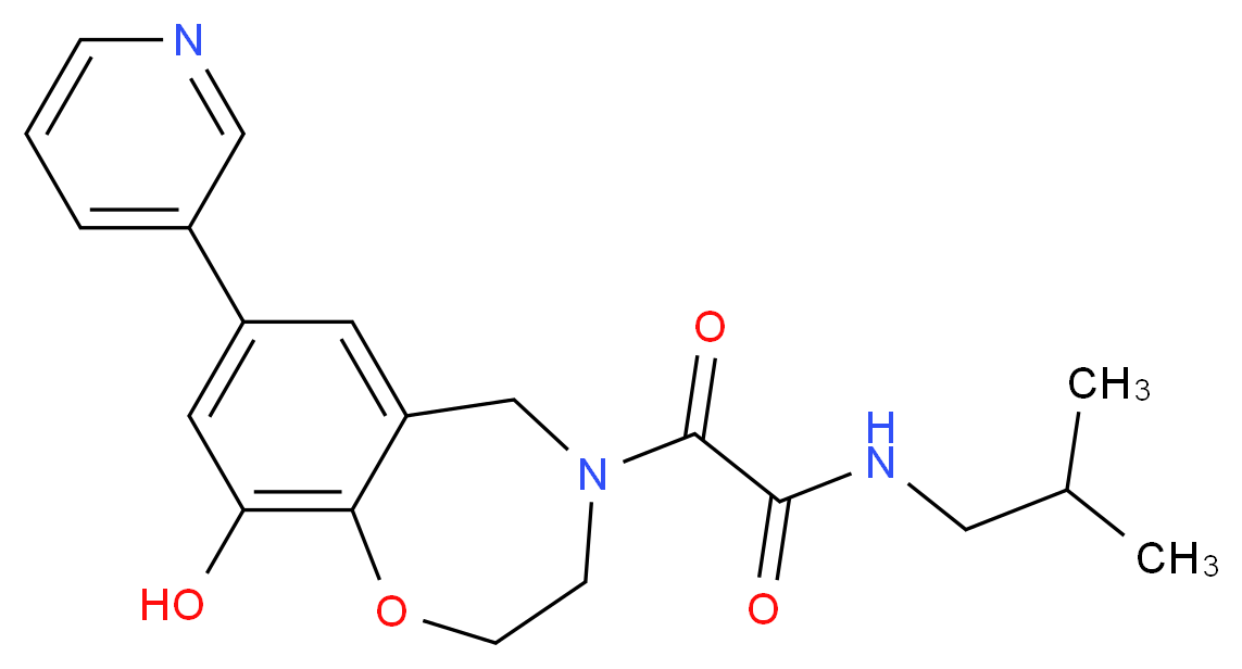 2-(9-hydroxy-7-pyridin-3-yl-2,3-dihydro-1,4-benzoxazepin-4(5H)-yl)-N-isobutyl-2-oxoacetamide_分子结构_CAS_)