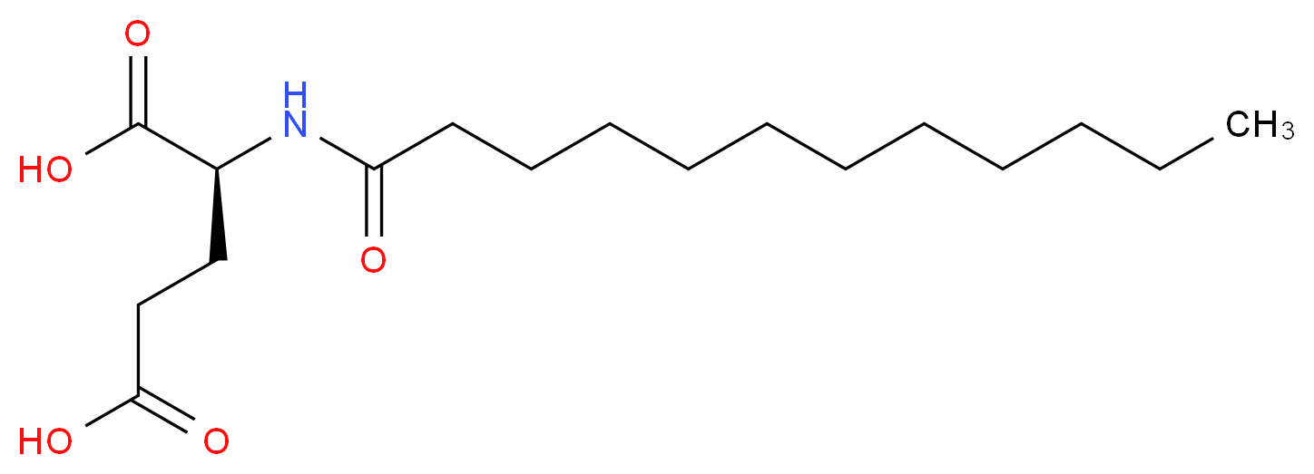 (S)-2-Dodecanamidopentanedioic acid_分子结构_CAS_3397-65-7)