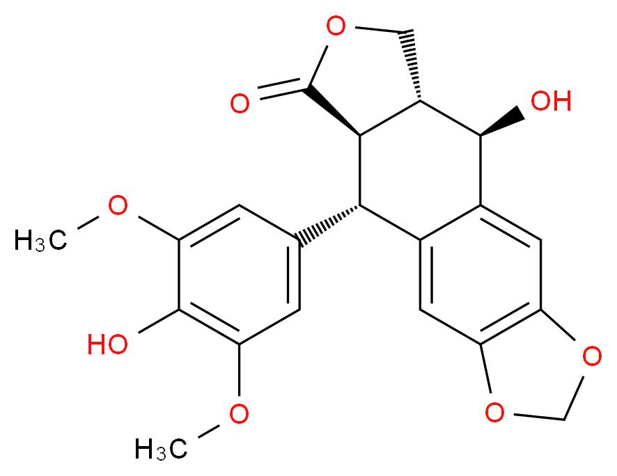4'-Demethylepipodophyllotoxin_分子结构_CAS_6559-91-7)