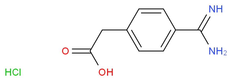 2-(4-carbamimidoylphenyl)acetic acid hydrochloride_分子结构_CAS_52798-09-1