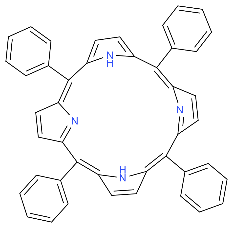 meso-Tetraphenylporphine, low chlorin_分子结构_CAS_)