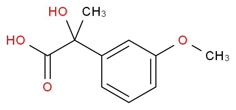 2-hydroxy-2-(3-methoxyphenyl)propanoic acid_分子结构_CAS_162405-09-6