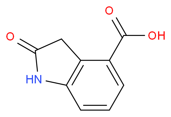 2-oxo-2,3-dihydro-1H-indole-4-carboxylic acid_分子结构_CAS_90322-37-5