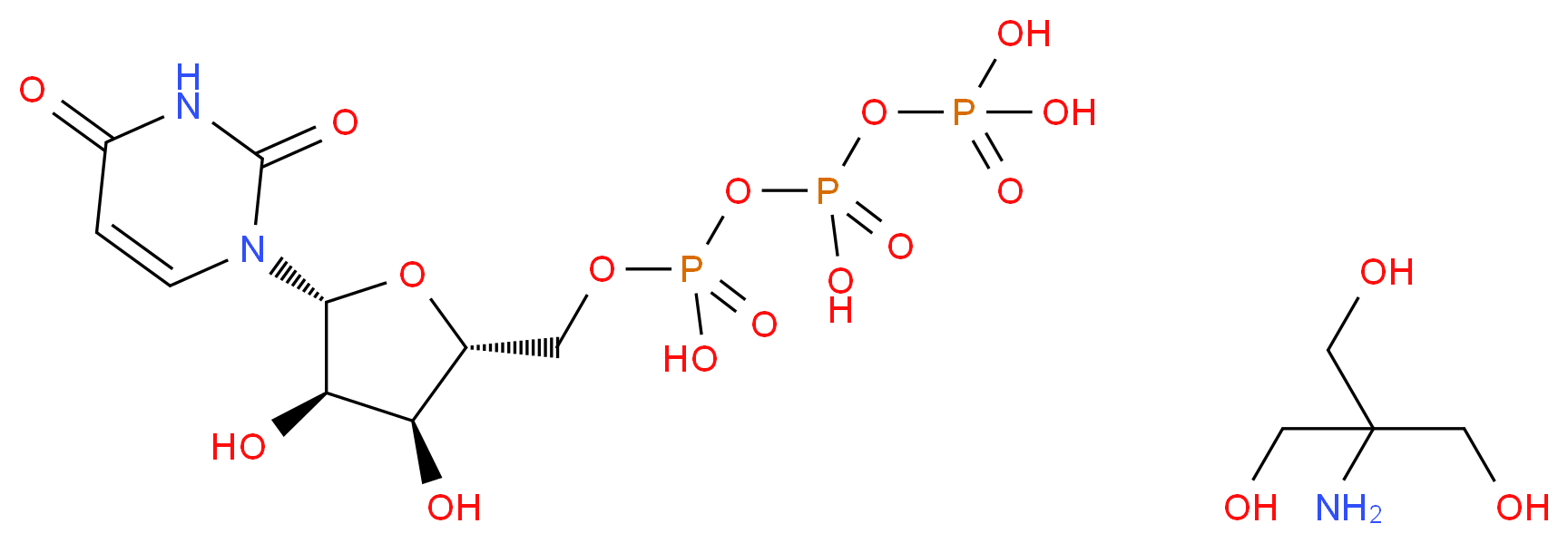 尿苷-5′-三磷酸酯 三羟甲基氨基甲烷盐_分子结构_CAS_108321-53-5)