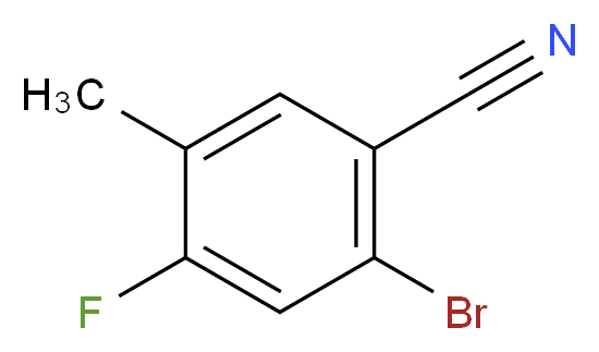 2-Bromo-4-fluoro-5-methylbenzonitrile_分子结构_CAS_916792-07-9)