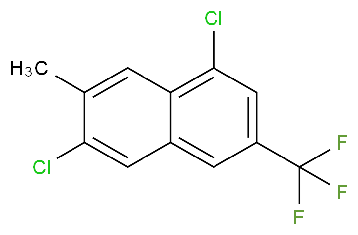 1,6-Dichloro-7-methyl-3-(trifluoromethyl)naphthalene 97%_分子结构_CAS_)