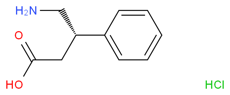 (3S)-4-amino-3-phenylbutanoic acid hydrochloride_分子结构_CAS_52950-37-5