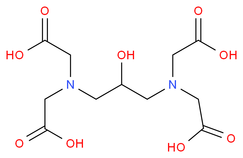 1,3-DIAMINO-2-HYDROXYPROPANE-N,N,N',N'-TETRAACETIC ACID_分子结构_CAS_3148-72-9)