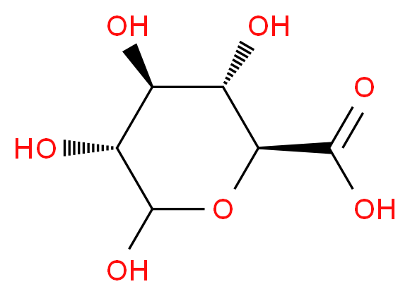 (2S,3S,4S,5R)-3,4,5,6-tetrahydroxyoxane-2-carboxylic acid_分子结构_CAS_6556-12-3