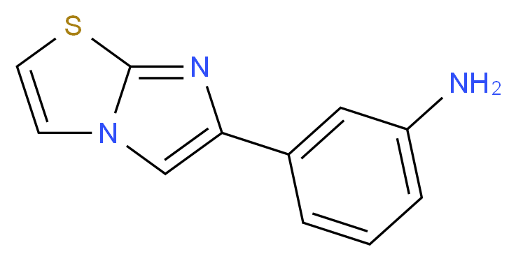 3-{imidazo[2,1-b][1,3]thiazol-6-yl}aniline_分子结构_CAS_861206-26-0