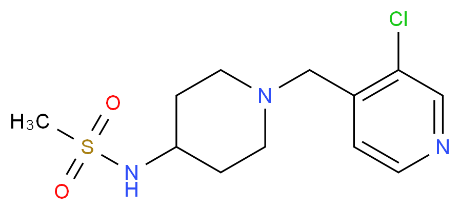 N-{1-[(3-chloropyridin-4-yl)methyl]piperidin-4-yl}methanesulfonamide_分子结构_CAS_)