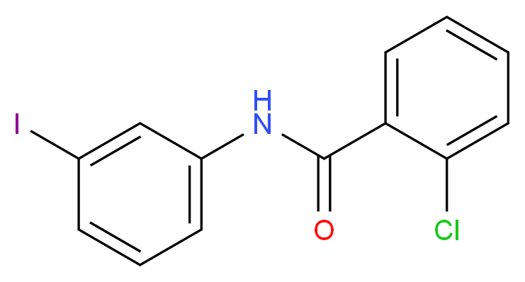 2-chloro-N-(3-iodophenyl)benzamide_分子结构_CAS_876539-60-5