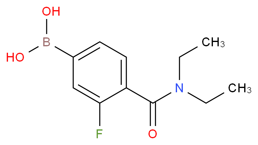 [4-(diethylcarbamoyl)-3-fluorophenyl]boronic acid_分子结构_CAS_874289-14-2
