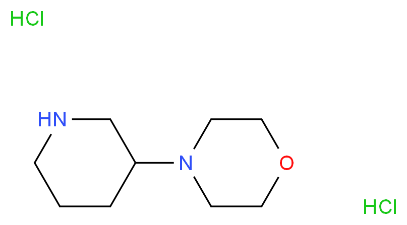 4-(3-Piperidinyl)morpholine dihydrochloride_分子结构_CAS_1124199-56-9)