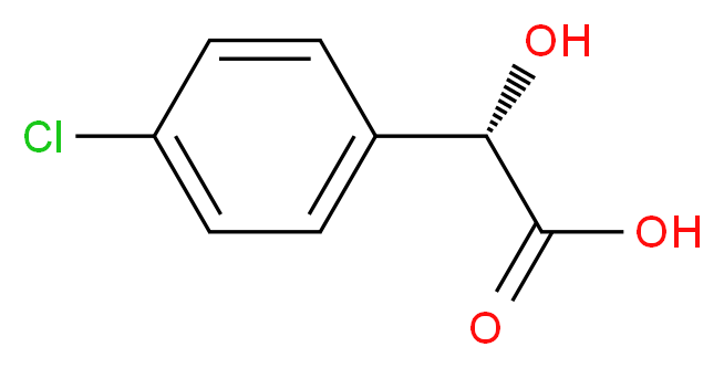 (2S)-2-(4-chlorophenyl)-2-hydroxyacetic acid_分子结构_CAS_76496-63-4