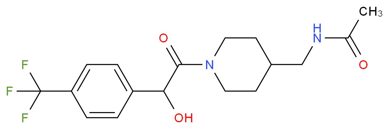 N-[(1-{2-hydroxy-2-[4-(trifluoromethyl)phenyl]acetyl}-4-piperidinyl)methyl]acetamide_分子结构_CAS_)