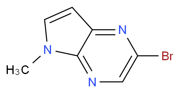 2-bromo-5-methyl-5H-pyrrolo[2,3-b]pyrazine_分子结构_CAS_1217090-32-8