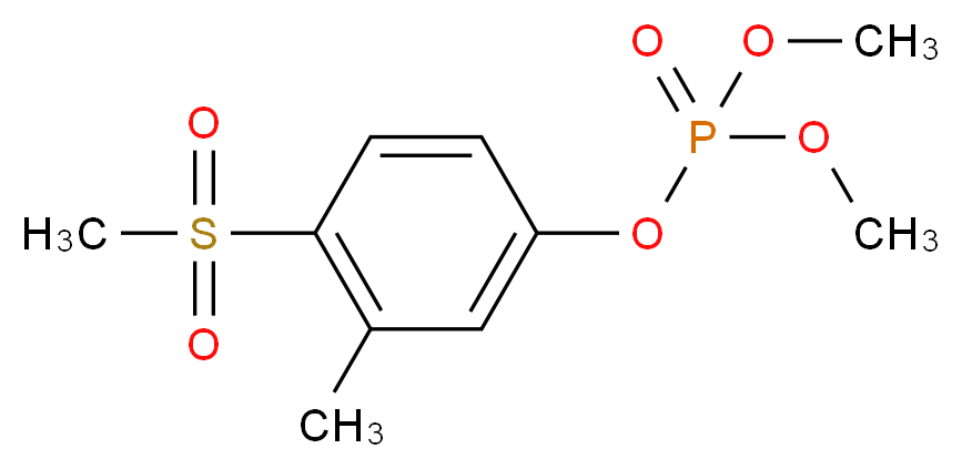 4-methanesulfonyl-3-methylphenyl dimethyl phosphate_分子结构_CAS_14086-35-2