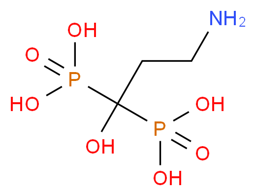 (3-amino-1-hydroxy-1-phosphonopropyl)phosphonic acid_分子结构_CAS_40391-99-9