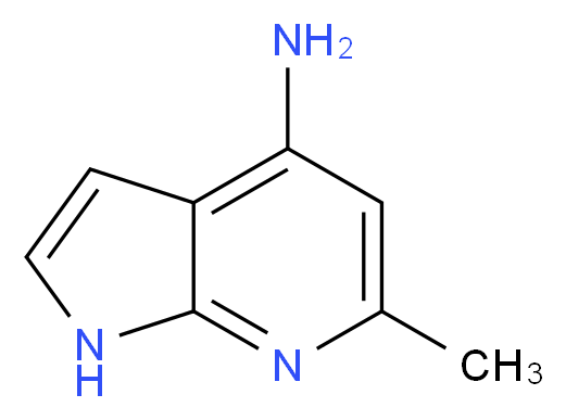 6-methyl-1H-pyrrolo[2,3-b]pyridin-4-amine_分子结构_CAS_1000340-60-2