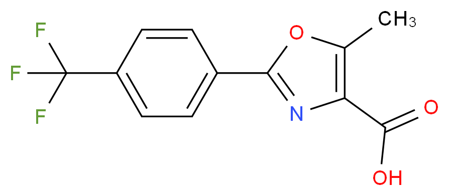 5-methyl-2-[4-(trifluoromethyl)phenyl]-1,3-oxazole-4-carboxylic acid_分子结构_CAS_355020-55-2