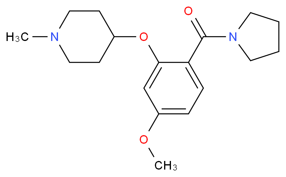 4-[5-methoxy-2-(1-pyrrolidinylcarbonyl)phenoxy]-1-methylpiperidine_分子结构_CAS_)