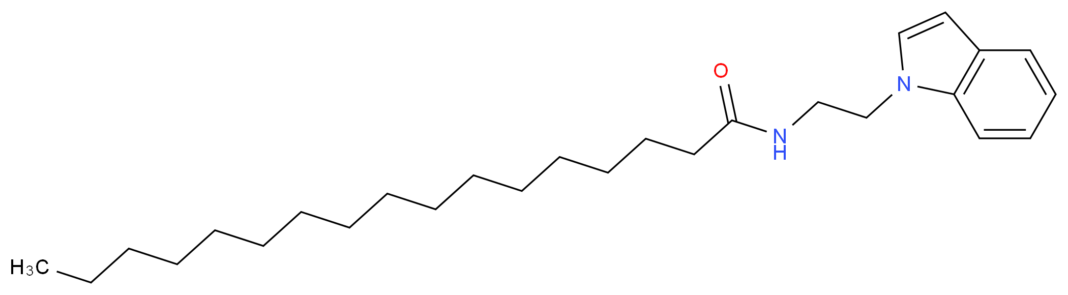 N-[2-(1H-indol-1-yl)ethyl]heptadecanamide_分子结构_CAS_232257-97-5