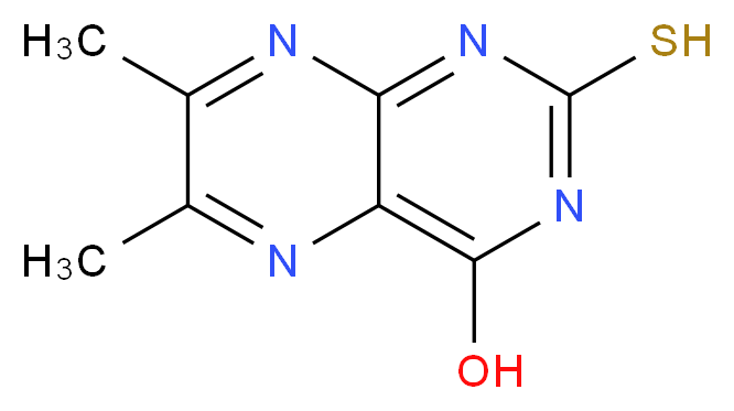 6,7-dimethyl-2-sulfanylpteridin-4-ol_分子结构_CAS_54030-51-2
