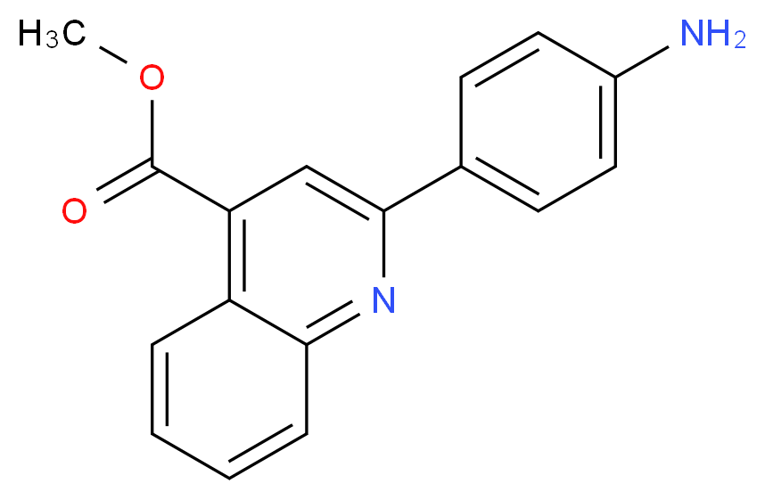 methyl 2-(4-aminophenyl)quinoline-4-carboxylate_分子结构_CAS_94541-55-6)