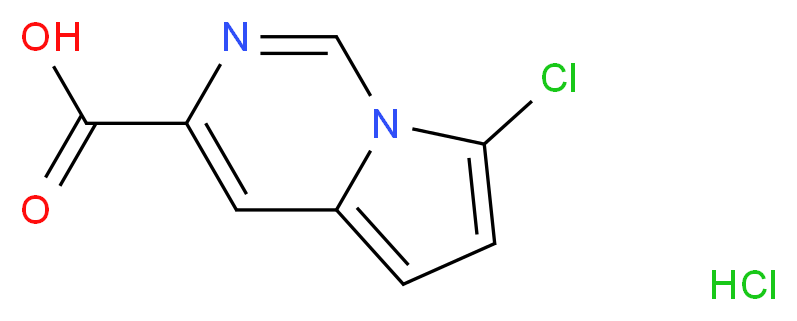 7-chloropyrrolo[1,2-c]pyrimidine-3-carboxylic acid hydrochloride_分子结构_CAS_588720-14-3