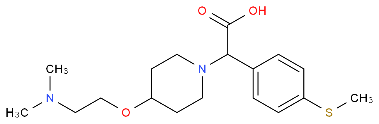 {4-[2-(dimethylamino)ethoxy]piperidin-1-yl}[4-(methylthio)phenyl]acetic acid_分子结构_CAS_)