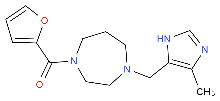 1-(2-furoyl)-4-[(4-methyl-1H-imidazol-5-yl)methyl]-1,4-diazepane_分子结构_CAS_)