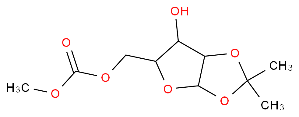 5-O-Carbomethoxy-1,2-O-isopropylidene-D-xylofuranose_分子结构_CAS_5432-33-7)