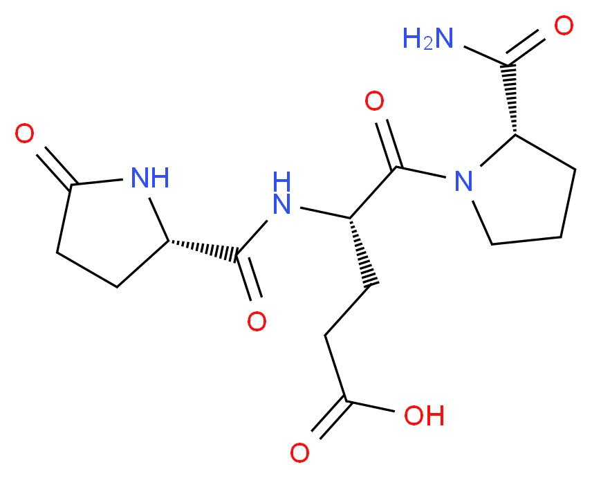 (4S)-5-[(2S)-2-carbamoylpyrrolidin-1-yl]-5-oxo-4-{[(2S)-5-oxopyrrolidin-2-yl]formamido}pentanoic acid_分子结构_CAS_85541-78-2