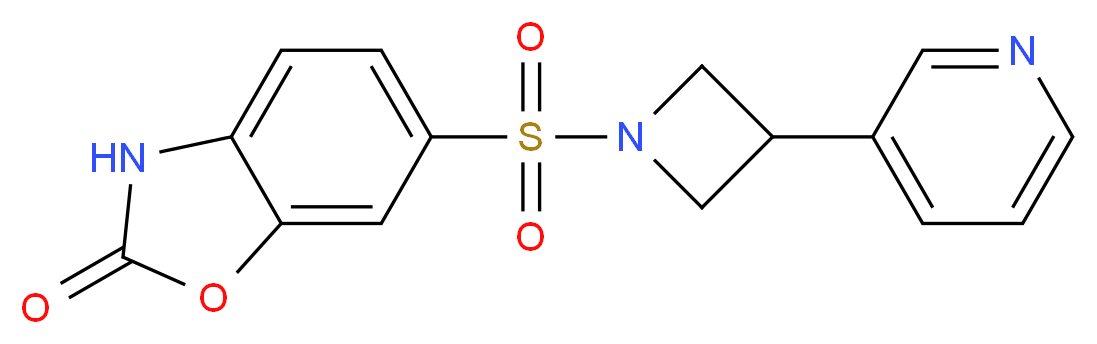 6-{[3-(3-pyridinyl)-1-azetidinyl]sulfonyl}-1,3-benzoxazol-2(3H)-one_分子结构_CAS_)