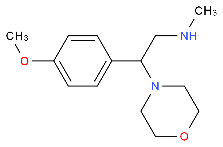 [2-(4-Methoxy-phenyl)-2-morpholin-4-yl-ethyl]-methyl-amine_分子结构_CAS_)