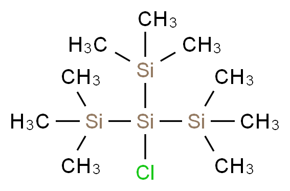 2-chloro-1,1,1,3,3,3-hexamethyl-2-(trimethylsilyl)trisilane_分子结构_CAS_5565-32-2