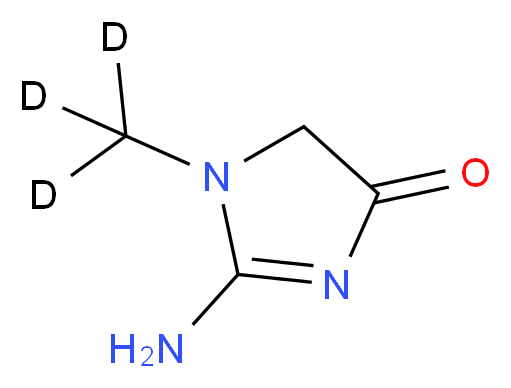 2-amino-1-(<sup>2</sup>H<sub>3</sub>)methyl-4,5-dihydro-1H-imidazol-4-one_分子结构_CAS_143827-20-7