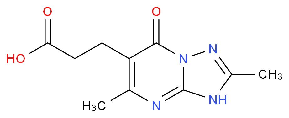 3-(2,5-Dimethyl-7-oxo-3,7-dihydro[1,2,4]triazolo[1,5-a]pyrimidin-6-yl)-    propanoic acid_分子结构_CAS_883550-13-8)