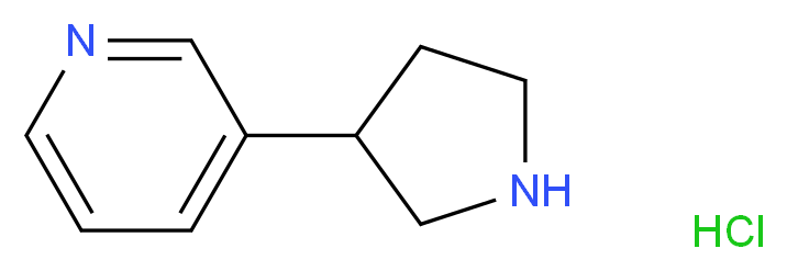 3-(Pyrrolidin-3-yl)pyridine hydrochloride_分子结构_CAS_)