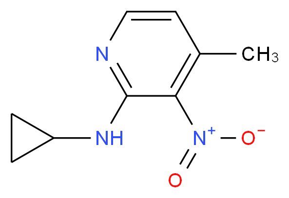  N-Cyclopropyl-4-methyl-3-nitro-2-pyridinamine_分子结构_CAS_284686-17-5)